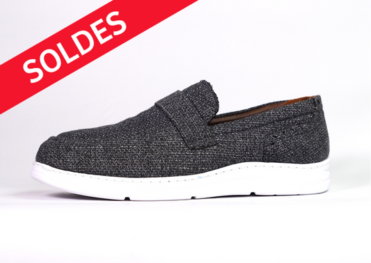 Mocassin tissu Gris Carlos